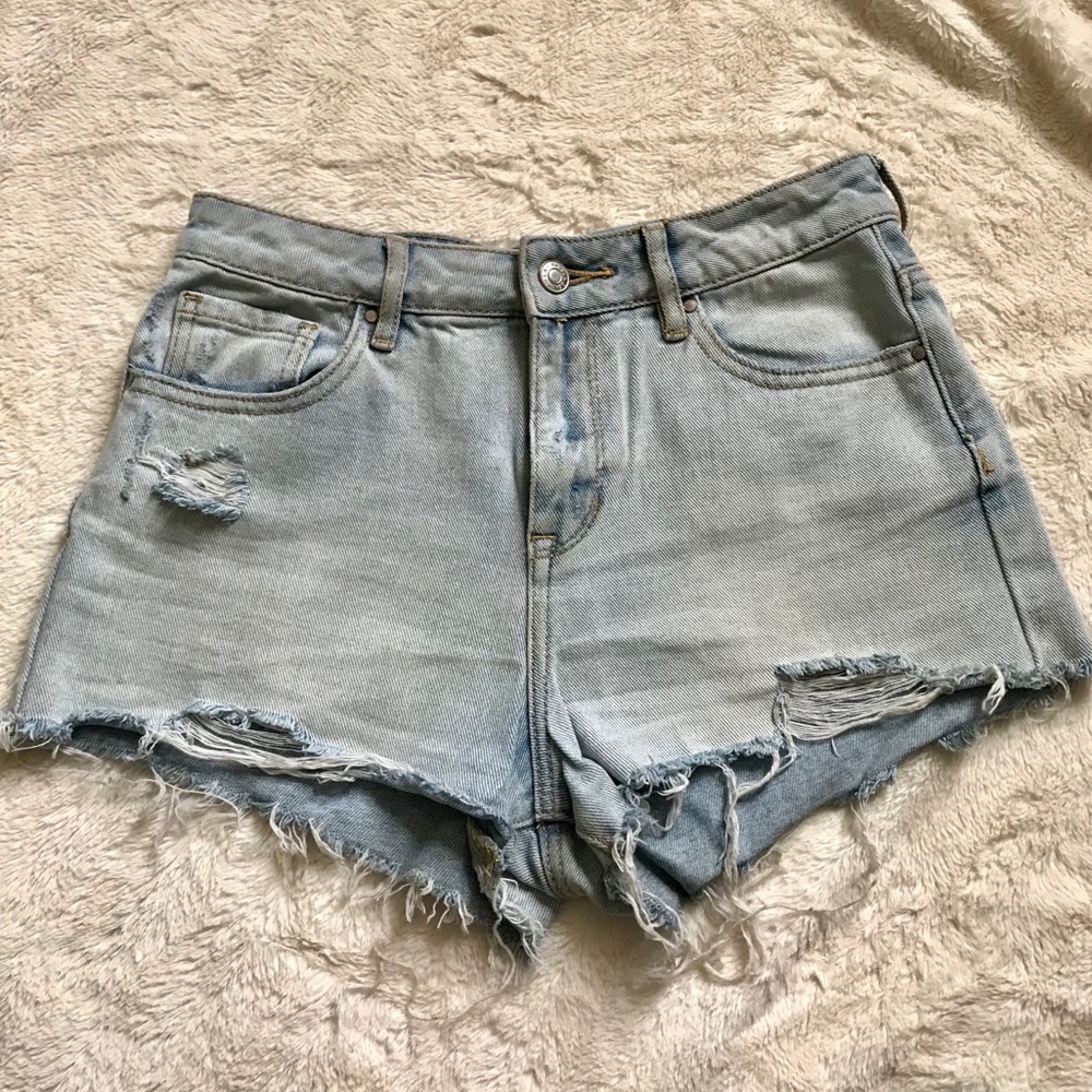 PacSun Bella Blue Ripped Shorts